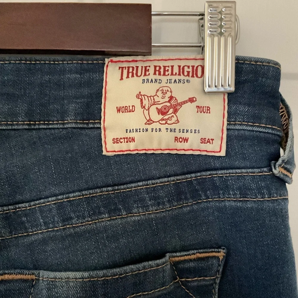 True Religion Becca Mid Rise Bootcut Dark Denim‎ Jeans Size 28